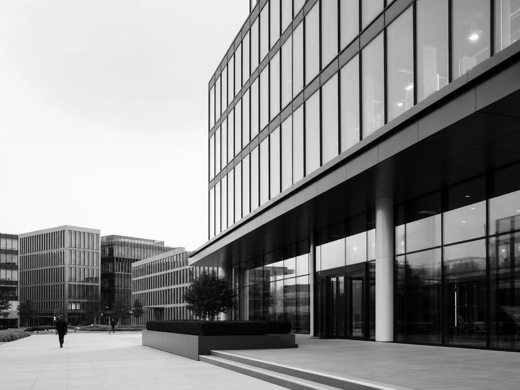 Edifício corporativo com internet via satélite